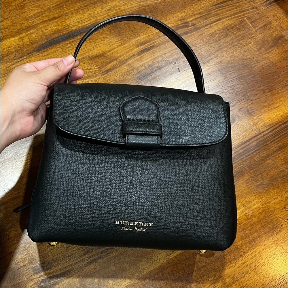 Small Black Burberry Camberley Top Handle Bag